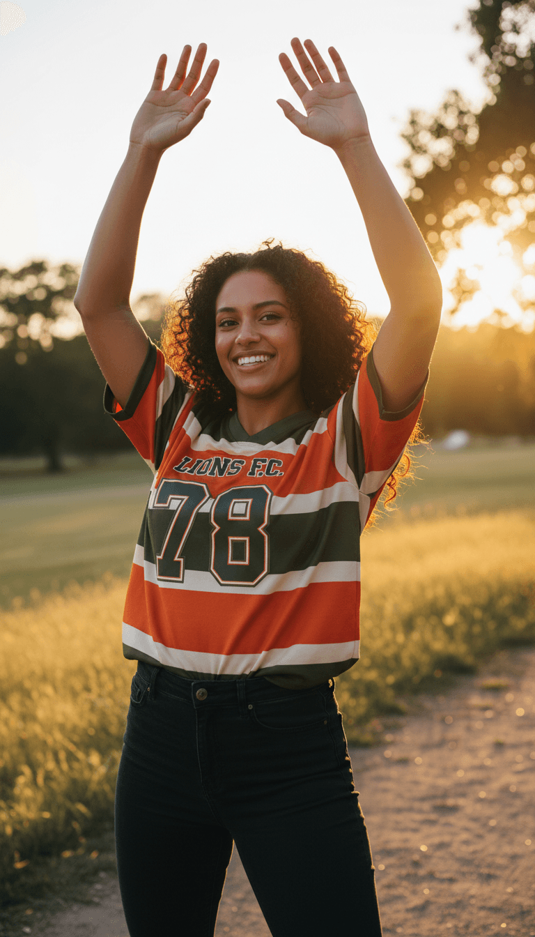 Confident individual in athletic wear ready to start their fitness journey